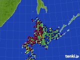 2024年08月11日の北海道地方のアメダス(日照時間)