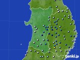 秋田県のアメダス実況(降水量)(2024年08月12日)
