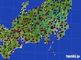 2024年08月12日の関東・甲信地方のアメダス(日照時間)