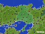 兵庫県のアメダス実況(日照時間)(2024年08月12日)