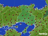 兵庫県のアメダス実況(気温)(2024年08月12日)
