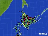 2024年08月13日の北海道地方のアメダス(日照時間)