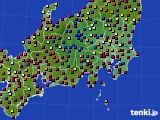 2024年08月13日の関東・甲信地方のアメダス(日照時間)
