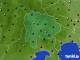 山梨県のアメダス実況(日照時間)(2024年08月13日)