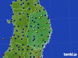 岩手県のアメダス実況(日照時間)(2024年08月13日)