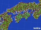 2024年08月13日の四国地方のアメダス(気温)