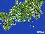 東海地方のアメダス実況(風向・風速)(2024年08月13日)