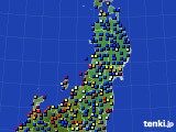 東北地方のアメダス実況(日照時間)(2024年08月14日)