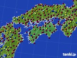 四国地方のアメダス実況(日照時間)(2024年08月14日)
