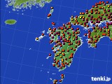 九州地方のアメダス実況(気温)(2024年08月14日)