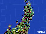 東北地方のアメダス実況(日照時間)(2024年08月15日)