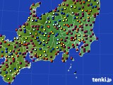2024年08月15日の関東・甲信地方のアメダス(日照時間)