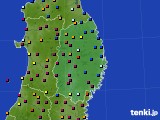 岩手県のアメダス実況(日照時間)(2024年08月15日)