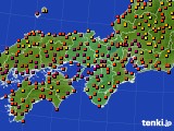 2024年08月15日の近畿地方のアメダス(気温)