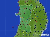 2024年08月16日の秋田県のアメダス(日照時間)
