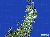 東北地方のアメダス実況(風向・風速)(2024年08月16日)