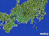 東海地方のアメダス実況(風向・風速)(2024年08月16日)