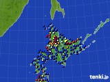 2024年08月17日の北海道地方のアメダス(日照時間)