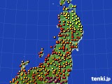 東北地方のアメダス実況(気温)(2024年08月17日)