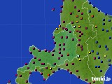道央のアメダス実況(日照時間)(2024年08月18日)
