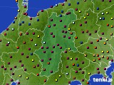 長野県のアメダス実況(日照時間)(2024年08月18日)