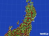 東北地方のアメダス実況(気温)(2024年08月18日)