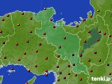 京都府のアメダス実況(気温)(2024年08月18日)