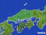 中国地方のアメダス実況(降水量)(2024年08月19日)