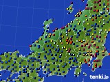 北陸地方のアメダス実況(日照時間)(2024年08月19日)