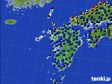 2024年08月19日の九州地方のアメダス(日照時間)