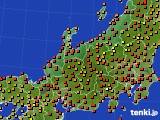 北陸地方のアメダス実況(気温)(2024年08月19日)