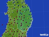 岩手県のアメダス実況(日照時間)(2024年08月20日)