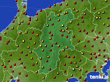 長野県のアメダス実況(気温)(2024年08月20日)