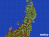 東北地方のアメダス実況(気温)(2024年08月21日)