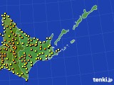 道東のアメダス実況(気温)(2024年08月21日)