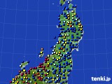 東北地方のアメダス実況(日照時間)(2024年08月22日)