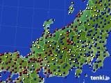 北陸地方のアメダス実況(日照時間)(2024年08月22日)