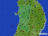 2024年08月23日の秋田県のアメダス(日照時間)