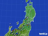 東北地方のアメダス実況(降水量)(2024年08月25日)