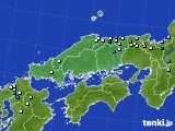 中国地方のアメダス実況(降水量)(2024年08月25日)
