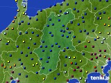 長野県のアメダス実況(日照時間)(2024年08月25日)