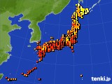 アメダス実況(気温)(2024年08月25日)