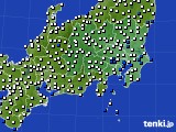 関東・甲信地方のアメダス実況(風向・風速)(2024年08月25日)
