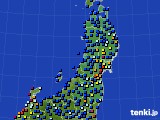 東北地方のアメダス実況(日照時間)(2024年08月27日)