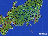 2024年08月27日の関東・甲信地方のアメダス(日照時間)