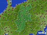 長野県のアメダス実況(気温)(2024年08月27日)