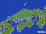 中国地方のアメダス実況(風向・風速)(2024年08月27日)