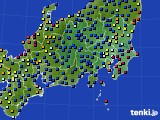 2024年08月28日の関東・甲信地方のアメダス(日照時間)