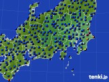 2024年08月29日の関東・甲信地方のアメダス(日照時間)