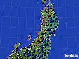 2024年08月30日の東北地方のアメダス(日照時間)